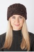 Dark brown karakul Lamb fur hat 